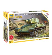 Сборная модель ZVEZDA Советский танк Т-34/76 (сборка без клея), 1/72