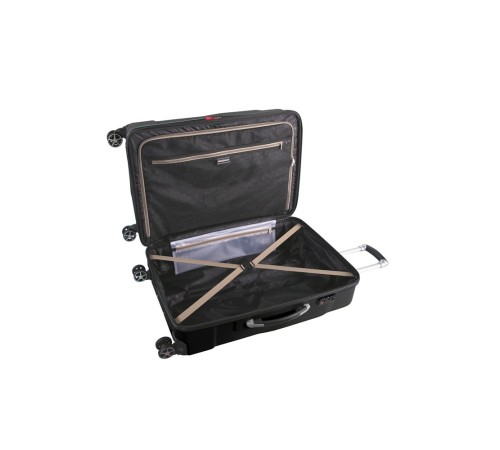 Чемодан SWISSGEAR ADAMS, черный, АБС-пластик, 52 x 31 x 78 см, 96 л