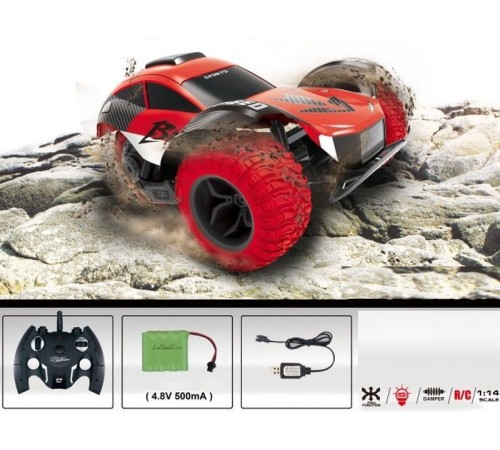 Радиоуправляемая машинка-перевертыш ZhengGuang Leopard DRIFT  2.4G 1/14 RTR (красная) + Ni-Cd и З/У