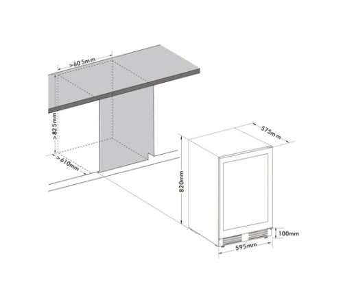 Винный шкаф Cellar Private встраиваемый, однокамерный CP051-1TWH