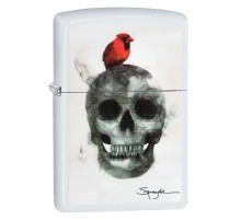 Зажигалка ZIPPO Spazuk с покрытием White Matte, латунь/сталь, белая, матовая, 38x13x57 мм