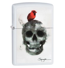 Зажигалка ZIPPO Spazuk с покрытием White Matte, латунь/сталь, белая, матовая, 38x13x57 мм