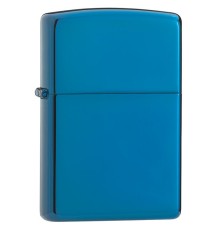 Зажигалка ZIPPO Classic с покрытием Sapphire™, латунь/сталь, синяя, глянцевая, 38x13x57 мм