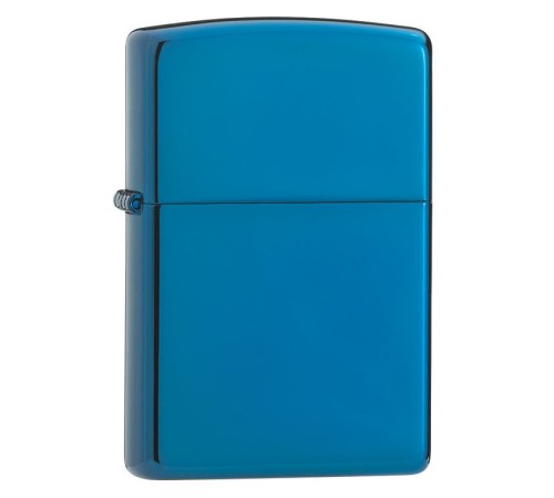 Зажигалка ZIPPO Classic с покрытием Sapphire™, латунь/сталь, синяя, глянцевая, 38x13x57 мм