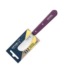 Нож для масла Opinel №117, деревянная рукоять, блистер, нержавеющая сталь, сливовый, 001934