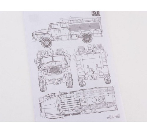 Сборная модель AVD Пожарно-спасательный автомобиль ПСА-2 (4320), 1/43