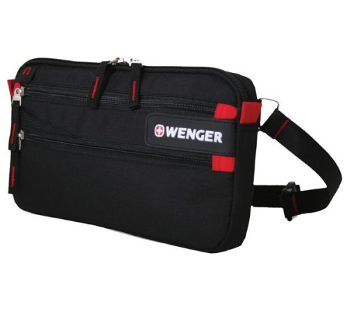 Сумка на пояс WENGER, чёрный, 32х3х17.5 см