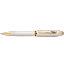 Шариковая ручка Cross Peerless 125. Цвет - платиновый/позолота