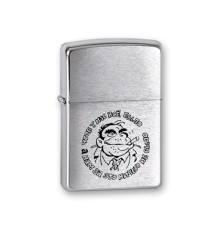 Зажигалка ZIPPO Горилла, с покрытием Brushed Chrome, латунь/сталь, серебристая, матовая, 38x13x57 мм