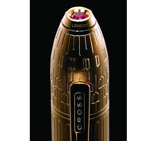 Шариковая ручка Cross Peerless Citizen LE London. Цвет - золотистый.