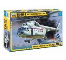 Сборная модель ZVEZDA Российский вертолёт МЧС МИ-8, 1/72