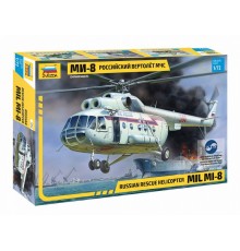 Сборная модель ZVEZDA Российский вертолёт МЧС МИ-8, 1/72