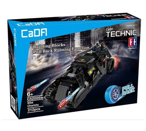 Конструктор CaDA Technic бэтмобиль совместим с C52006W, инерционный (212 деталей)