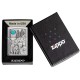 Зажигалка ZIPPO Wolf Design с покрытием Brushed Chrome, латунь/сталь, серебристая, 36x12x56 мм