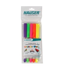 Набор: Гелевая ручка Hauser Creator Neon, чернила неоновых цветов - 5шт, пакет