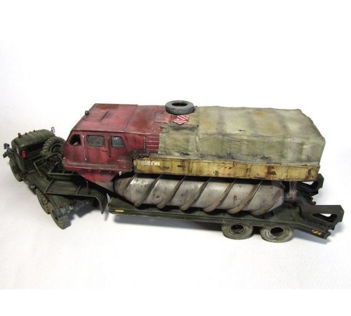 Сборная модель AVD Шнекороторный снегоболотоход ЗИЛ-4904, 1/43