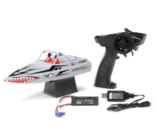 Радиоуправляемый катер ProBoat Sprintjet 9-inch Self-Right Jet Boat (серебряный) RTR
