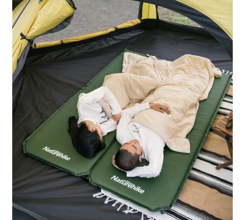Коврик самонадувной туристический Naturehike D03 Army Green, 6927595773680