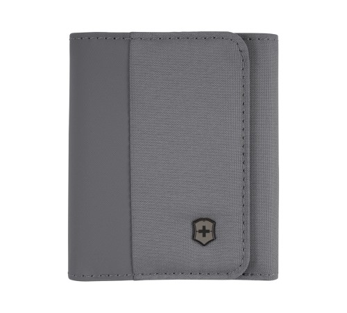 Бумажник VICTORINOX Travel Essentials Tri-Fold Wallet, серый, полиэстер, 9x2x10 см