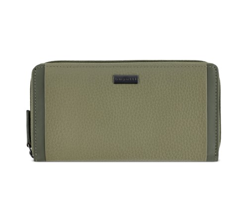Кошелёк женский BUGATTI Sina, зеленый, воловья кожа/полиэстер, 19х3х11 см