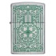 Зажигалка ZIPPO Luck Design с покрытием Brushed Chrome, латунь/сталь, серебристая, 38x13x57 мм