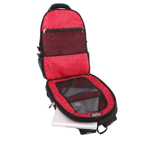 Рюкзак SWISSGEAR, 15”,чёрный/серый, полиэстер 900D/420D/М2 добби, 34x23x48 см, 38 л