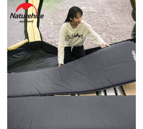 Коврик самонадувной туристический Naturehike D03 Dark Grey, 6927595711491