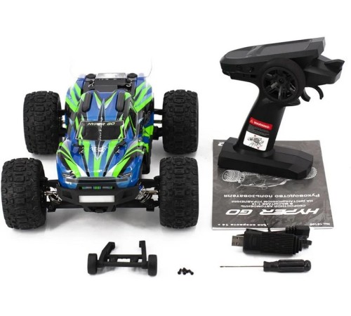 Радиоуправляемый монстр MJX Hyper Go 16108 (зеленый) 4WD 2.4G LED 1/16 RTR