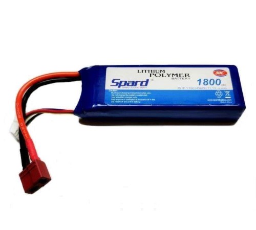 Аккумулятор Li-Po Spard 1800mAh, 11,1V, 30C, T‐plug