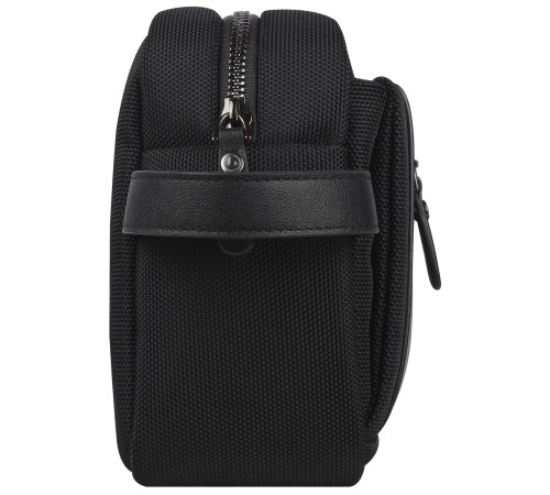 Несессер мужской BUGATTI Nero, чёрный, нейлон 1680D/кожа, 24х7,5х16 см