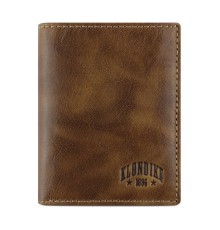 Мини-бумажник KLONDIKE MOUNTAIN «Alfie», натуральная кожа в коньячном цвете, 9 х 11 х 2 см