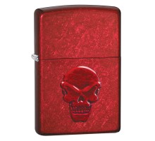 Зажигалка ZIPPO Doom с покрытием Candy Apple Red, латунь/сталь, красная, глянцевая, 38x13x57 мм