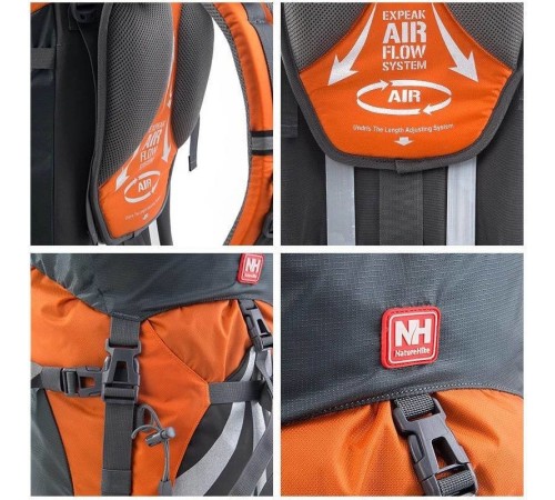 Рюкзак Naturehike NH70B070-B 70L оранжевый, 6927595709016