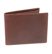 Бумажник KLONDIKE Dawson, натуральная кожа в коричневом цвете, 12 х 2 х 9,5 см
