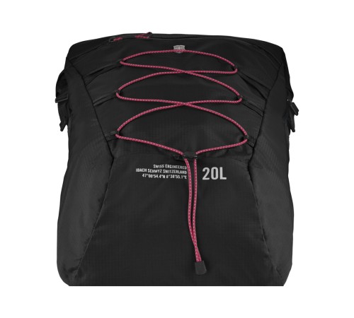 Рюкзак VICTORINOX Altmont Active L.W. Rolltop Backpack, чёрный, 100% нейлон, 30x19x46 см, 20 л