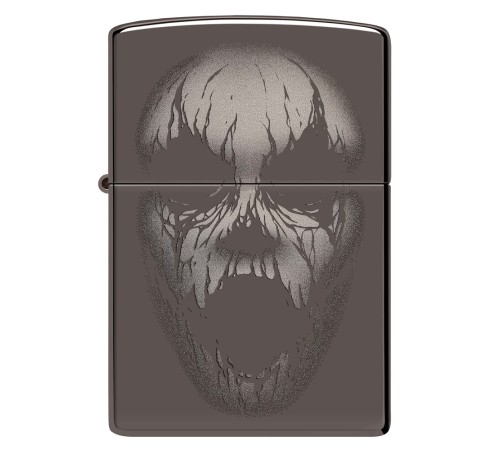 Зажигалка ZIPPO Screaming Monster с покрытием Black Ice®, латунь/сталь, черная, 38x13x57 мм