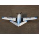 Радиоуправляемый самолет Top RC ST Beechcraft Bonanza V35 голубой 1280мм (шасси) PNP