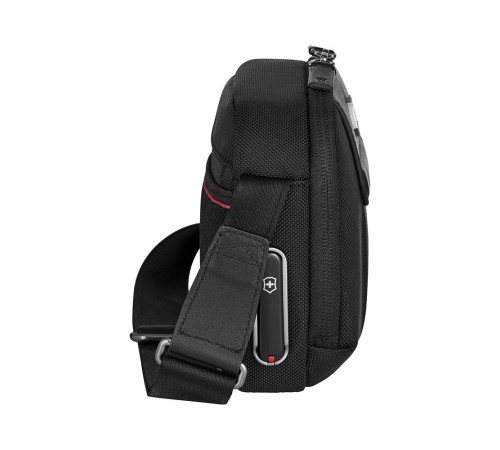 Сумка через плечо компактная VICTORINOX Architecture Urban2 Compact Crossbody Bag, черный, полиэстер/кожа, 22x6x16 см, 2 л