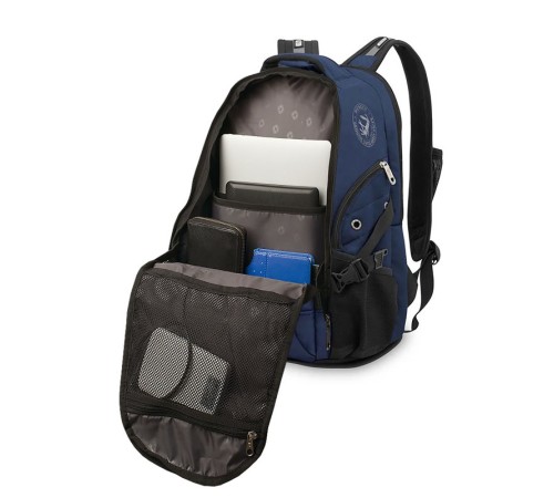 Рюкзак WENGER, 15”,синий/черный, полиэстер 900D/М2 добби, 34x17x47 см, 26 л