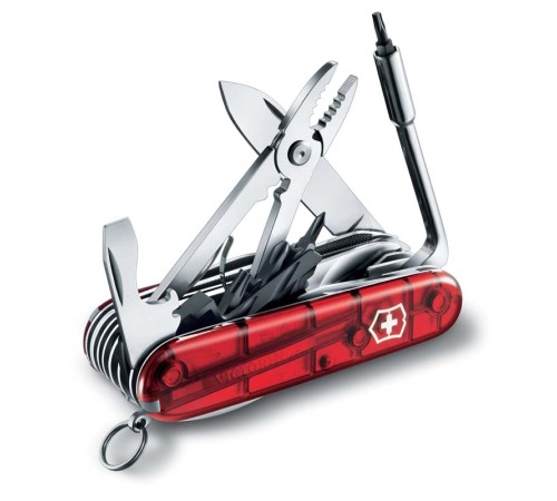 Нож перочинный VICTORINOX CyberTool 41, 91 мм, 39 функций, полупрозрачный красный