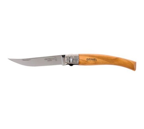 Нож филейный Opinel №8, нержавеющая сталь, рукоять оливковое дерево, 001144