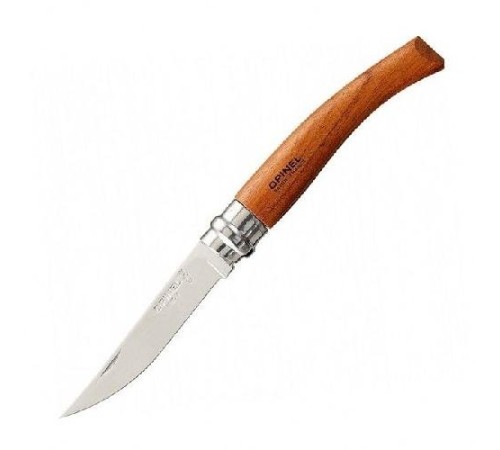 Нож филейный Opinel №8, нержавеющая сталь, рукоять бубинга, 000015