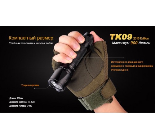 Фонарь Fenix TK09 2016