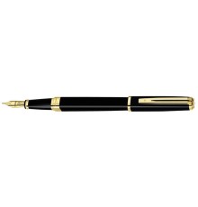 Перьевая ручка Waterman Exception Slim Black GT. Перо - золото 18К, детали дизайна: позолота 23К