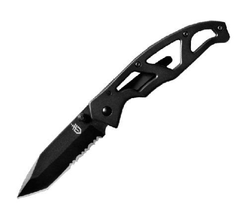Нож Gerber Tactical Paraframe Tanto Clip Foldin Knife, блистер, прямое-серрейторное лезвие, (1013970), 31-001731