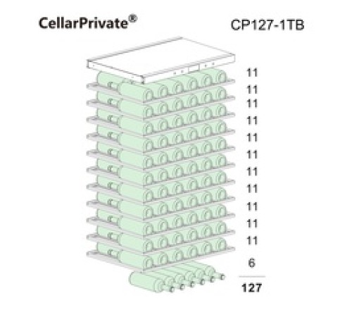Винный шкаф Cellar Private встраиваемый, однокамерный CP127-1TB