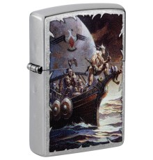 Зажигалка ZIPPO Frank Frazetta с покрытием Street Chrome, латунь/сталь, серебристая, 38x13x57 мм