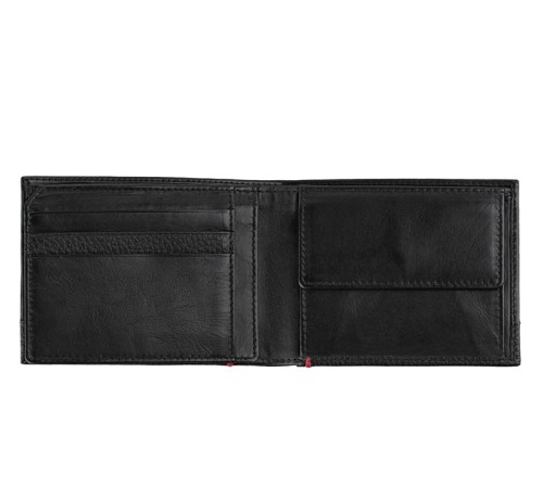 Портмоне ZIPPO с защитой от сканирования RFID, чёрное, натуральная кожа, 12×2×9 см