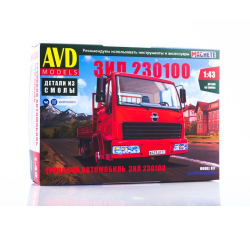Сборная модель AVD ЗИЛ-230100 бортовой, 1/43