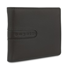 Портмоне BUGATTI Bomba, с защитой данных RFID, коричневое, кожа козы/полиэстер, 12х2х9,5 см
